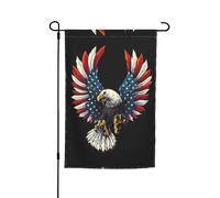 Drapeau imprimé aigle américain pour jardin, 30,5 x 45,7 cm, double face, décoration saisonnière pour la maison, l'extérieur, les vacances, toutes les saisons