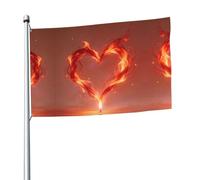 Drapeau imprimé amour aux chandelles pour l'extérieur patriotique décoratif extérieur pour la coupe du monde 2026