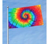 Drapeau imprimé arc-en-ciel 1,5 x 0,9 m, drapeau décoratif simple face, accroché dans la pelouse intérieure et extérieure balcons