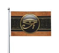 Drapeau imprimé avec le symbole de l'œil d'Horus de l'Égypte antique, 90 x 150 cm, pour jardin, cour, pelouse, patio, maison, dortoir, décoration intérieure et extérieure pour fête - 587551188, noir