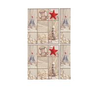 Drapeau imprimé bateau, plage, étoile de mer, coquillage, drapeau de jardin pour l'extérieur toutes saisons, drapeau décoratif pour la maison, drapeau moderne pour la maison