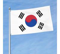 Drapeau imprimé de la République de Corée de 1,5 x 0,9 m, drapeau de décoration simple face, accroché dans les balcons de pelouse d'intérieur et d'extérieur
