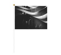 Drapeau imprimé des symboles de musique recto-verso - Pour intérieur et extérieur - Pour sports et festivals