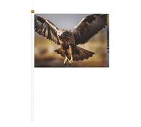 Drapeau imprimé double face Motif vautour de serpent 14 x 20,8 cm, adapté pour les activités d'équipe