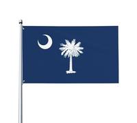 Drapeau imprimé drapeau de la Caroline du Sud 1,5 x 0,9 m, drapeau décoratif unilatéral pour la journée nationale de la culture en plein air