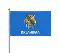 Drapeau imprimé drapeau de l'État de l'Oklahoma 1,5 x 0,9 m, drapeau décoratif unilatéral pour la journée nationale de la culture en plein air