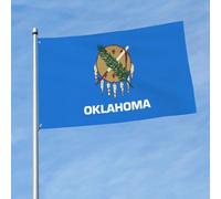 Drapeau imprimé drapeau de l'État de l'Oklahoma, drapeau de décoration simple face, accroché dans les balcons de pelouse d'intérieur et d'extérieur