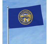 Drapeau imprimé drapeau du Nebraska 1,5 x 0,9 m, drapeau décoratif simple face, accroché dans les balcons de pelouse d'intérieur et d'extérieur