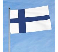 Drapeau imprimé drapeau finlandais 1,5 x 0,9 m, drapeau décoratif sur un seul côté, accroché dans la pelouse intérieure et extérieure balcons