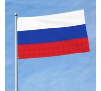 Drapeau imprimé drapeau russe 1,5 x 0,9 m, drapeau décoratif sur un seul côté, à accrocher dans la pelouse extérieure et intérieure balcons