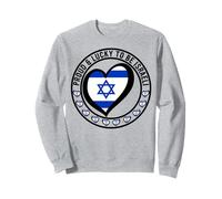 Drapeau imprimé « Proud and Lucky to Be Israeli I Love Israel » Sweatshirt