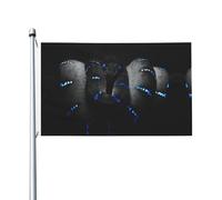 Drapeau imprimé serpent 3D 0,9 x 1,5 m avec œillets pour intérieur et extérieur