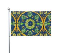 Drapeau imprimé totem yin yang pour l'extérieur (91,4 x 152,4 cm) - Idéal pour le jardin, la cour et les décorations de vacances