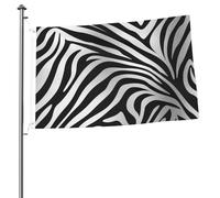 Drapeau imprimé zèbre 61 x 91 cm Drapeau de jardin double face pour l'extérieur Vacances Drapeaux Cadeau Bannière avec œillets Toile de fond photo pour décoration intérieure et extérieure