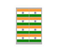 Drapeau Inde (8 Fois 9.5x6.3cm) - Sticker/Autocollant