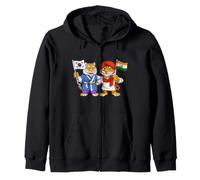 Drapeau Inde Corée du Sud Racines Indo-coréennes Héritage Sweat à Capuche
