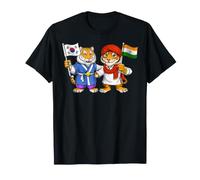 Drapeau Inde Corée du Sud Racines Indo-coréennes Héritage T-Shirt