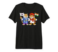 Drapeau Inde Corée du Sud Racines Indo-coréennes Héritage T-Shirt Haut de Gamme