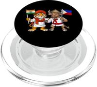 Drapeau Inde Philippines Racines Indiennes Philippin PopSockets PopGrip pour MagSafe