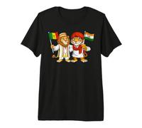Drapeau Inde Sénégal Racines Indiennes-sénégalaises Héritage T-Shirt Haut de Gamme