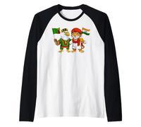 Drapeau Inde Zambie Racines Indo-zambiennes Héritage Manche Raglan