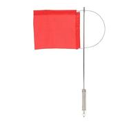 Drapeau indicateur de vent, drapeau de mât marin léger et accrocheur, indicateur direction bateau rouge en acier inoxydable pour voilier, yacht, dériveur (185 * 135mm (hsmm))