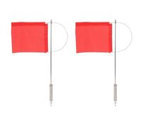 Drapeau indicateur d'éolien, 2pcs monotypes rouges drapeau de mât marin drapeau en acier inoxydable Prévention légère du vent pour le yacht de voilier (01)