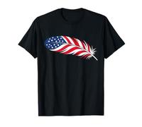 Drapeau Indien à Plumes - Vétéran de la fierté Indienne Le 4 Juillet T-Shirt