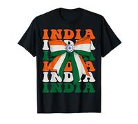 Drapeau Indien Fierté Indienne avec nœud Coquette T-Shirt