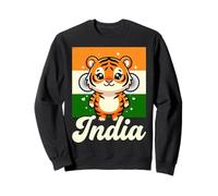 Drapeau Indien Tigre Kawaii Indien Tigre du Bengale Sweatshirt