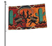 Drapeau indigène du sud-ouest de Cactus du sud-ouest 2x3 FT double face à l'extérieur, grande bannière maison drapeau cour décoration extérieure
