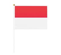 Drapeau indonésien double face agitant et mini drapeaux à bâton, adaptés pour la décoration de fête et les activités d'équipe