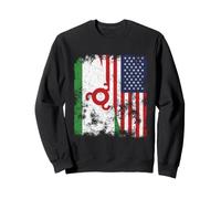 Drapeau Ingouchie USA Vieilli - Demi Américain Sweatshirt