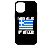 Drapeau International Grec rétro avec Inscription « I'm Not Yelling » Coque pour iPhone 12/12 Pro