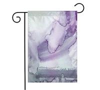 Drapeau Invitations Aquarelle Dégradée Beigehome Violet Météo Gris Pluvieux Papier Lavé Drapeau De Bienvenue Lavable Bannière, Pour Les Défilés, Les Bureaux, D'Intérieur, 30x45cm