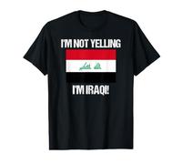 Drapeau Irak I'm Not Yelling T-Shirt Graphique avec Valeur