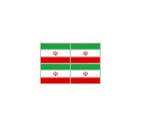 Drapeau Iran (4 Fois 9.5x6.3cm) - Sticker/Autocollant