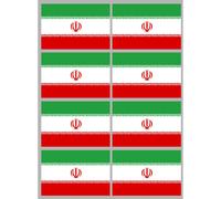 Drapeau Iran (8 Fois 9.5x6.3cm) - Sticker/Autocollant