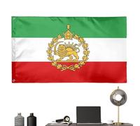 Drapeau Iranien | 90 x 150 cm Décoration Couleurs Vives Résistant à la Décoloration,Grand Drapeau de l'Iran,Pour Fêtes de Printemps et d'Été, École, Maison, Festival, Événements Familiaux et