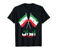 Drapeau iranien croisé avec Inscription persane T-Shirt