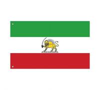 Drapeau iranien double face de 91 cm x 1,5 m avec drapeau de soleil lion, pour patriotisme et décoration, drapeaux nationaux Sun Iran en polyester, drapeau iranien