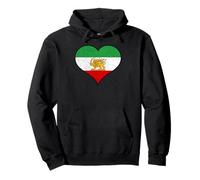 Drapeau iranien ou Persan en Forme de cœur avec Inscription « I Love The Iranian People » Sweat à Capuche