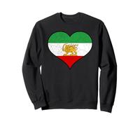 Drapeau iranien ou Persan en Forme de cœur avec Inscription « I Love The Iranian People » Sweatshirt