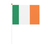 Drapeau irlandais en dix pièces imprimé double face 14 x 20,8 cm, adapté pour les activités d'équipe encourageant