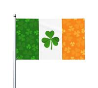 Drapeau irlandais imprimé 1,5 x 0,9 m, drapeau décoratif unilatéral pour la journée nationale de la culture en plein air