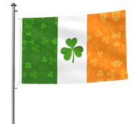 Drapeau irlandais imprimé des deux côtés en polyester résistant à la décoloration avec œillets métalliques