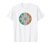 Drapeau Irlandais Mandala Fleur Eire Saint Patrick T-Shirt Graphique avec Valeur