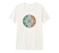 Drapeau Irlandais Mandala Fleur Eire Saint Patrick T-Shirt Haut de Gamme