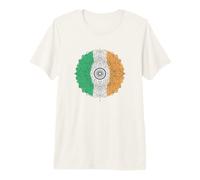 Drapeau Irlandais Mandala Fleur Eire Saint Patrick T-Shirt Haut de Gamme