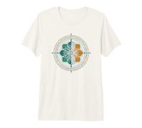 Drapeau Irlandais Mandala Fleur Eire Saint Patrick T-Shirt Haut de Gamme